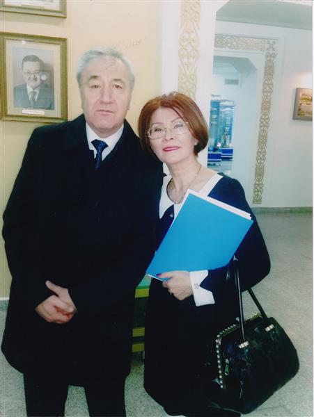 Abdurasul Zharmenov and Kulgazira Baltabaeva at KazNU